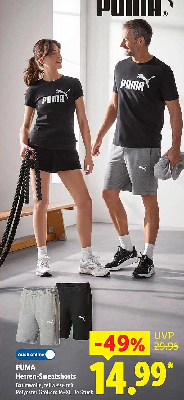 PUMA Herren-Sweatshorts