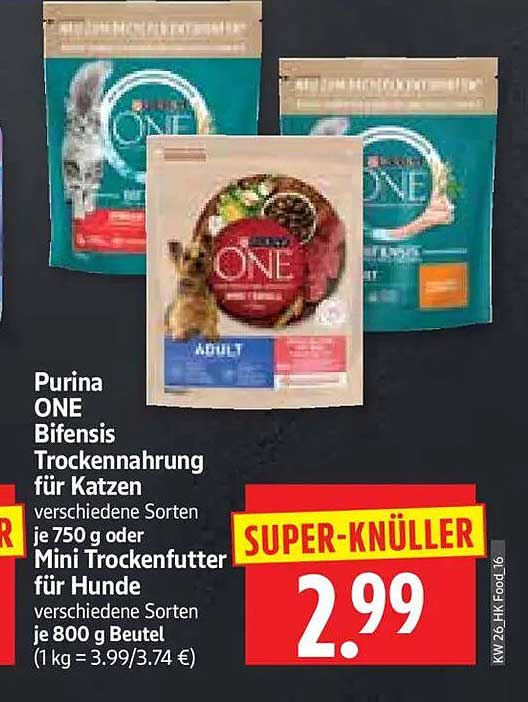 Purina ONE Bifensis Trockenahrung für Katzen