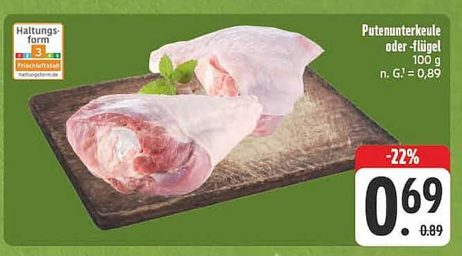 Putenunterkeule oder -flügel