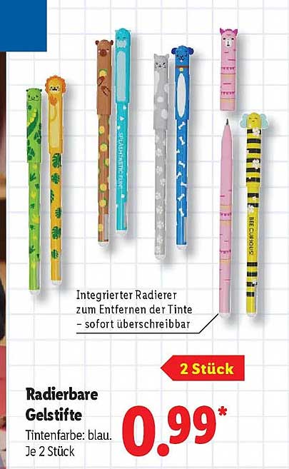 Radierbare Gelstifte