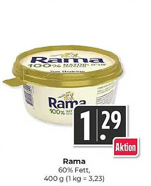 Rama 60% Fett, 400 g (1 kg = 3,23)