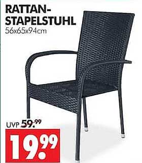 RATTAN-STAPELSTUHL 56x65x94cm