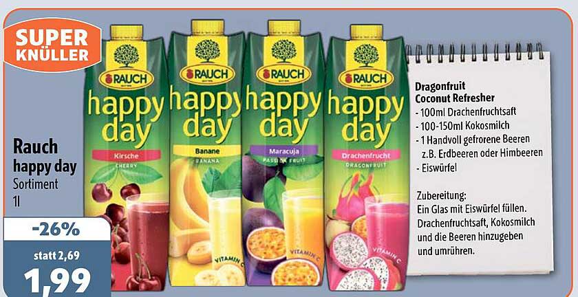 Rauch happy day Sortiment 1l