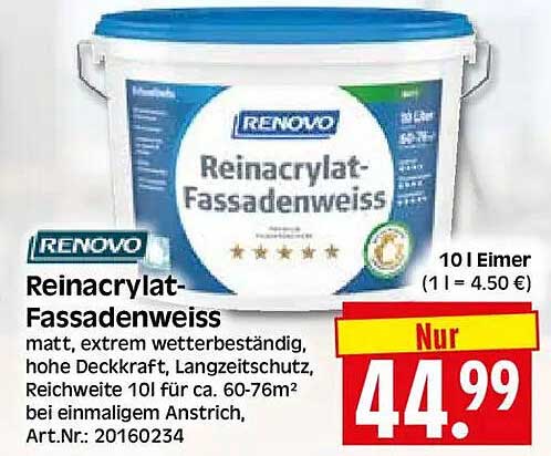 Reinacrylat-Fassadenweiss