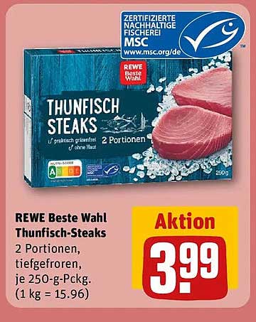 REWE Beste Wahl Thunfisch-Steaks