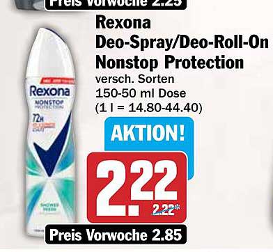 Rexona Deo-Spray/Deo-Roll-On Nonstop Protection