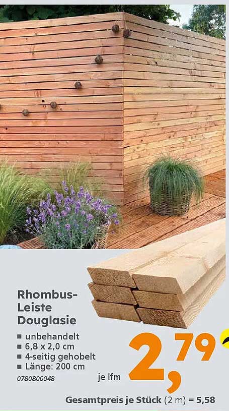 Rhombus-Leiste Douglasie