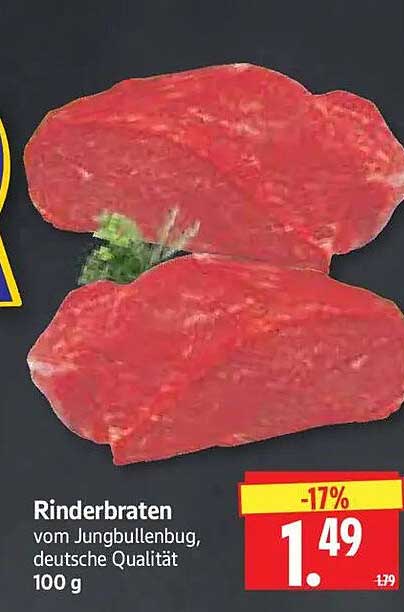 Rinderbraten vom Jungbullenbug, deutsche Qualität 100 g