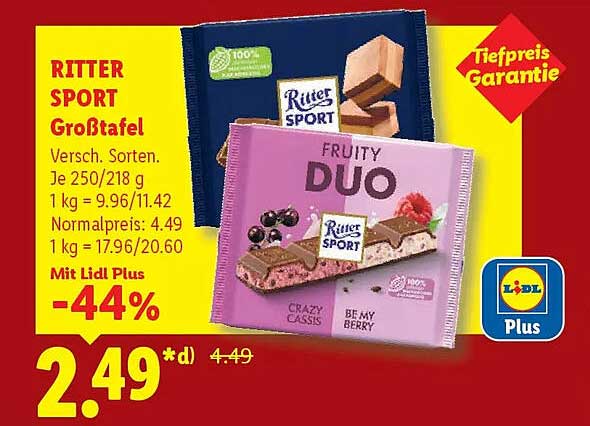 RITTER SPORT Großtafel