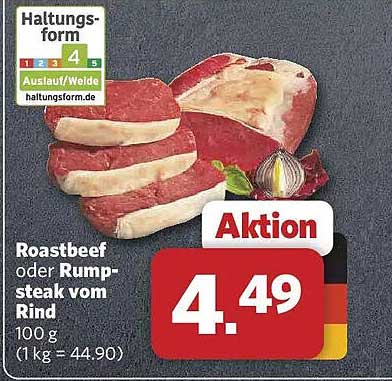 Roastbeef oder Rumpsteak vom Rind