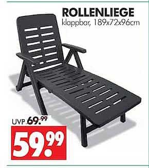 ROLLENLIEGE klappbar, 189x72x96cm