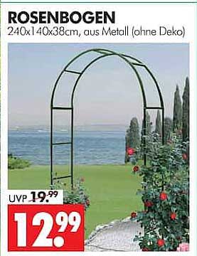 ROSENBOGEN 240x140x38cm, aus Metall (ohne Deko)