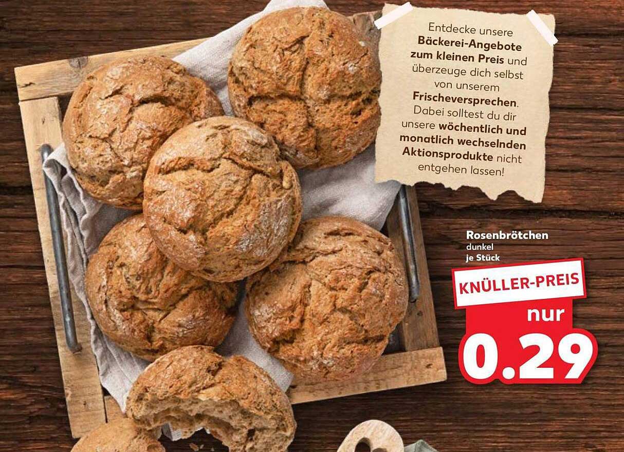 Rosenbrötchen dunkel je Stück