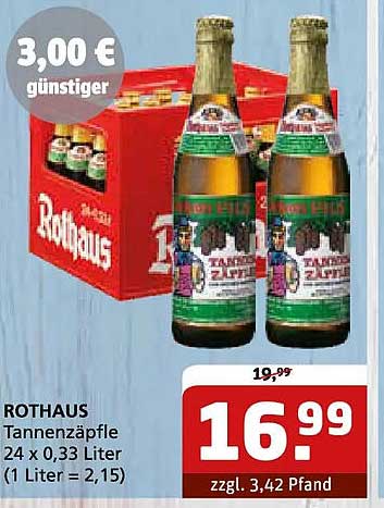 ROTHAUS Tannenzäpfle 24 x 0,33 Liter (1 Liter = 2,15)