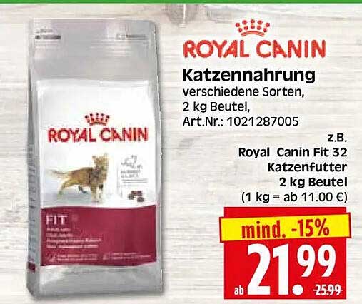 ROYAL CANIN Katzennahrung verschiedene Sorten, 2 kg Beutel, Art.Nr.: 1021287005