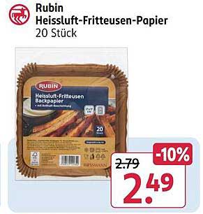 Rubin Heißluft-Frittieren-Papier 20 Stück