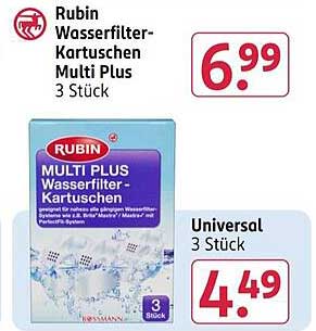 Rubin Wasserfilter-Kartuschen Multi Plus 3 Stück