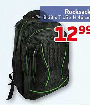 Rucksack B 33 x T 15 x H 46 cm