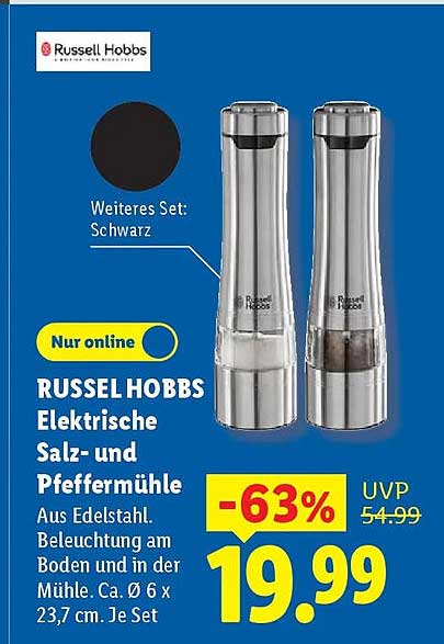 RUSSEL HOBBS Elektrische Salz- und Pfeffermühle