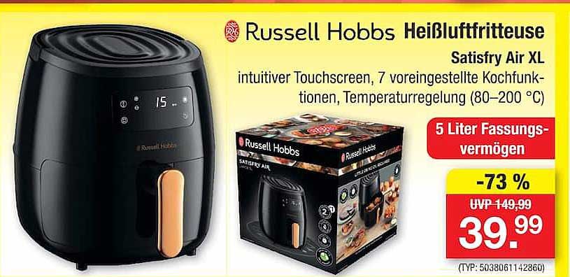 Russell Hobbs Heißluftfritteuse Satisfry Air XL