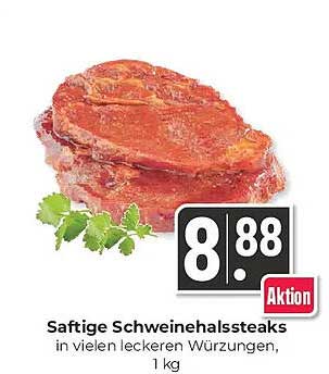 Saftige Schweinehalssteaks
