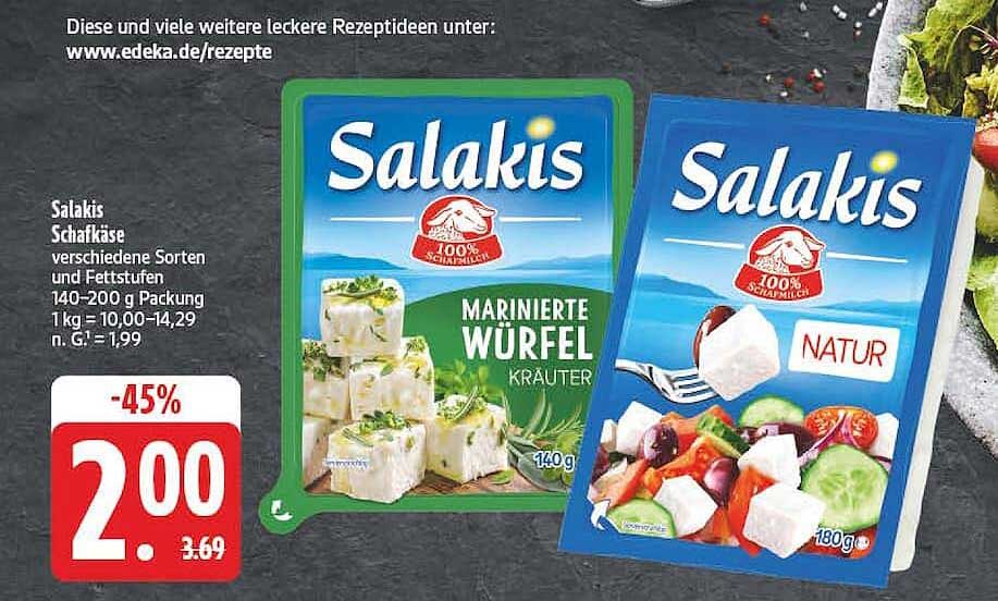 Salakis Schafkäse verschiedene Sorten und Fettstufen 140-200 g Packung