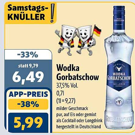 Samstags-Knüller! Wodka Gorbatschow