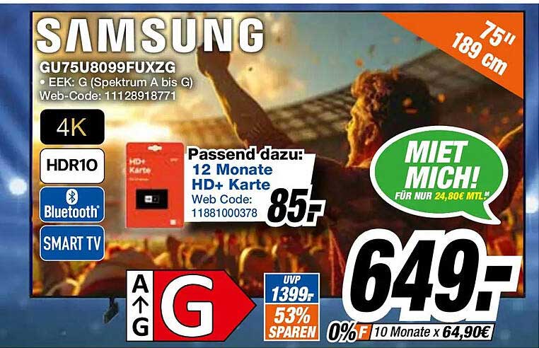 SAMSUNG GU75U8099FUXZG