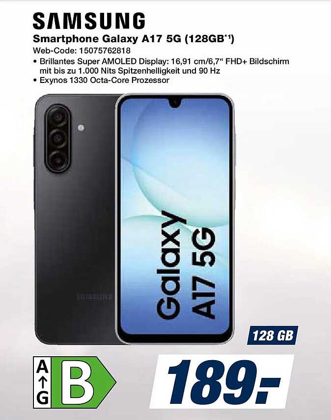 Samsung Smartphone Galaxy A17 5G (128GB*1)