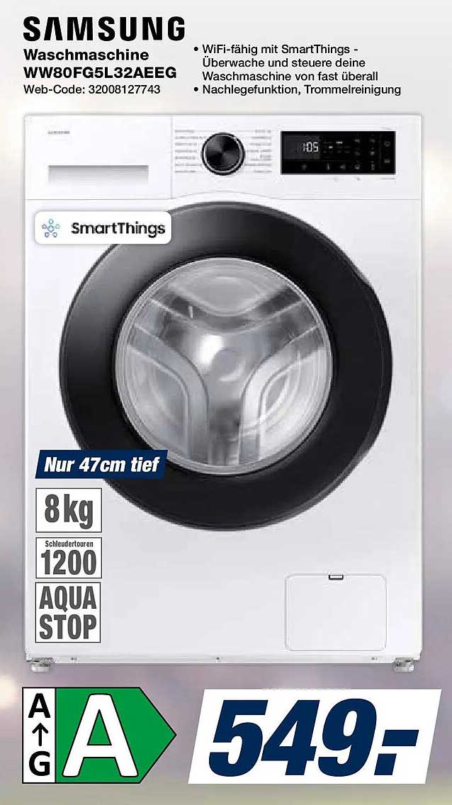 SAMSUNG Waschmaschine WW80FG5L32AEEG