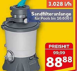 Sandfilteranlage für Pools bis 16.600 l