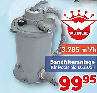 Sandfilteranlage für Pools bis 16.805 l