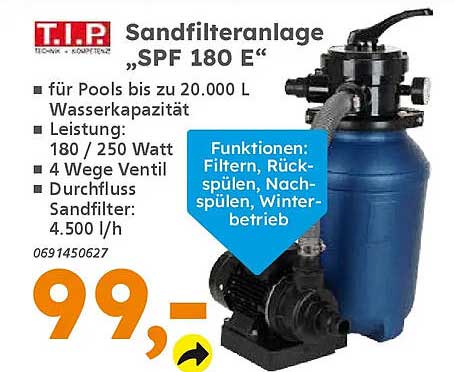 Sandfilteranlage „SPF 180 E“