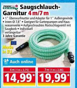 Saugschlauch-Garnitur 4m/7m
