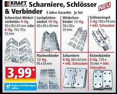 Scharnier, Schlösser & Verbinder