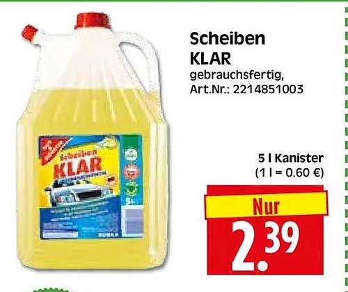 Scheiben KLAR gebrauchsfertig, Art.Nr.: 2214851003
