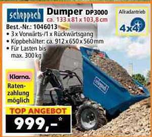Scheppach Dumper DP3000