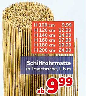 Schilfrohrmatte in Tragetasche, L 6 m