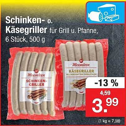 Schinken- o. Käsegriller für Grill u. Pfanne, 6 Stück, 500 g