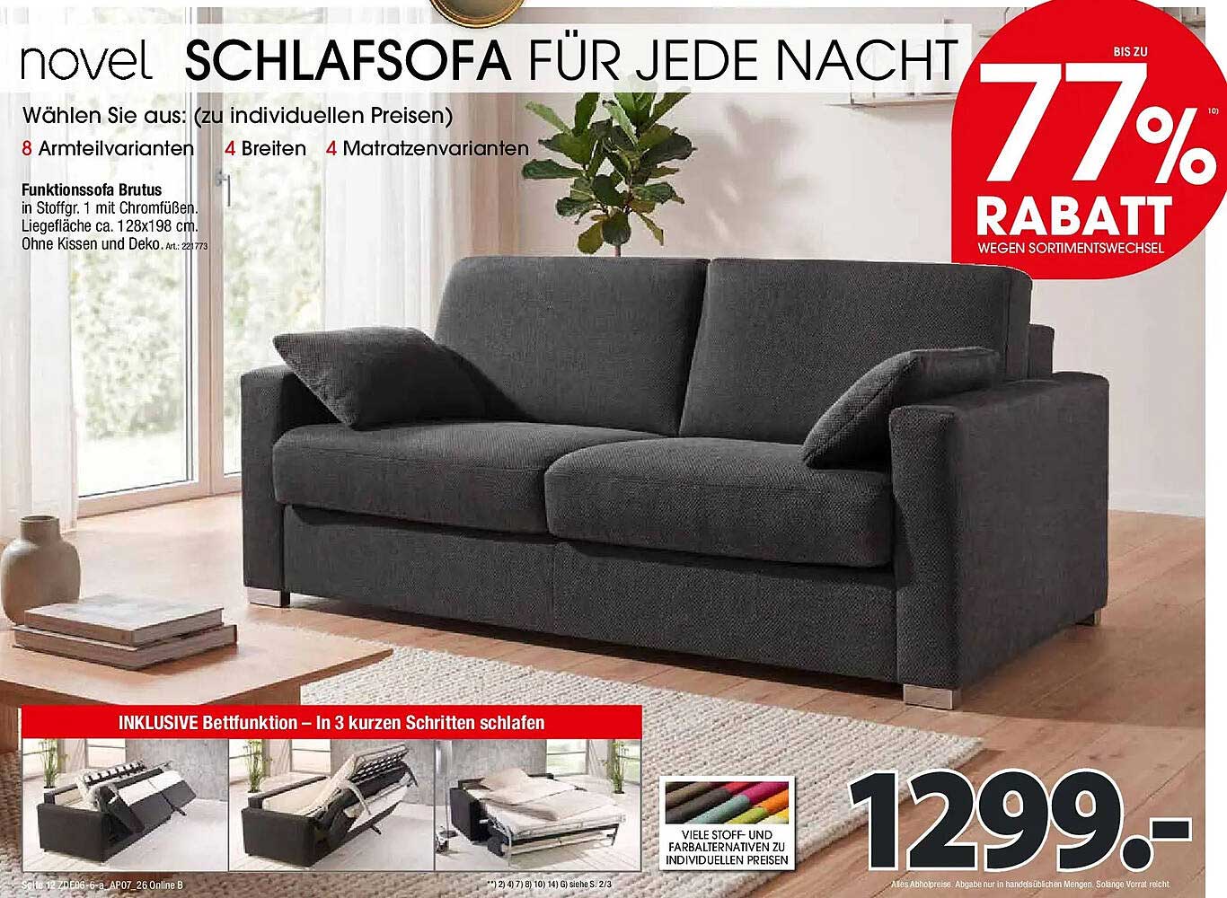 SCHLAFSOFA FÜR JEDE NACHT