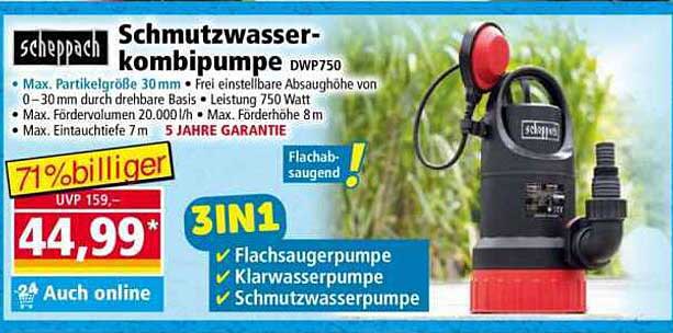 Schmutzwasser-kombipumpe DWP750