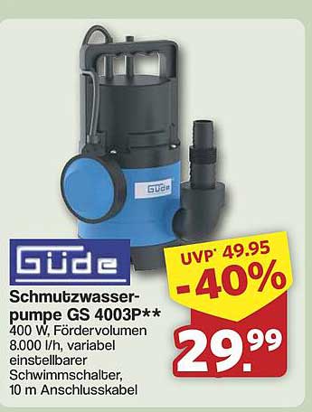 Schmutzwasser-pumpe GS 4003P**