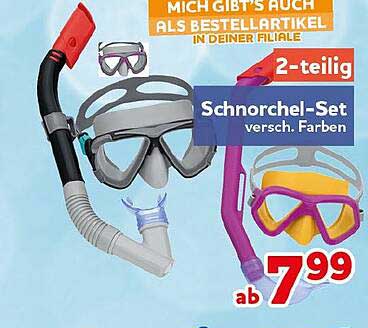 Schnorchel-Set versch. Farben