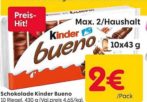 Schokolade Kinder Bueno