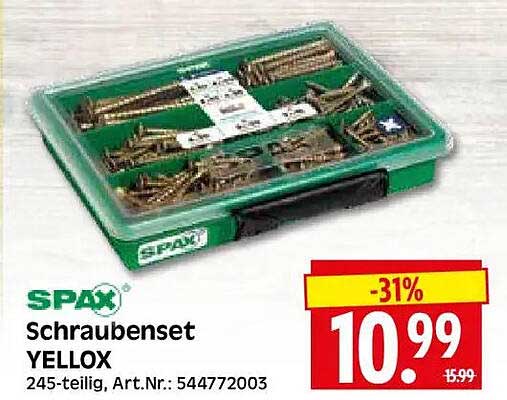 Schraubenset YELLOX 245-teilig, Art.Nr.: 544772003
