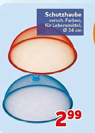 Schutzhaufe versch. Farben, für Lebensmittel, Ø 34 cm