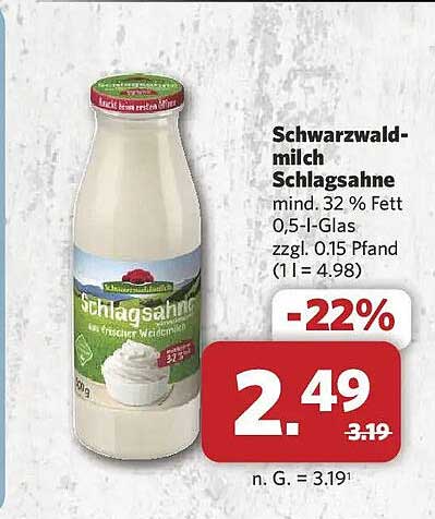 Schwarzwald-milch Schlagsahne