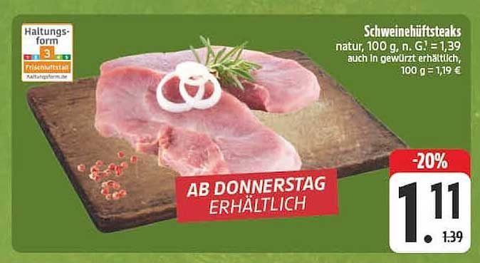Schweinehüftsteaks