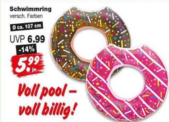 Schwimmring versch. Farben Ø ca. 107 cm