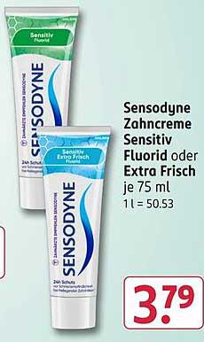 Sensodyne Zahncreme Sensitiv Fluorid oder Extra Frisch je 75 ml